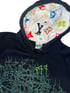 Black LV Faux Fur Hoodie  Image 3