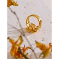 Image 2 of LULA Cubic Zirconia 18ct Gold Plated Statement Ring