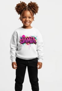 White crewneck Graffiti name 