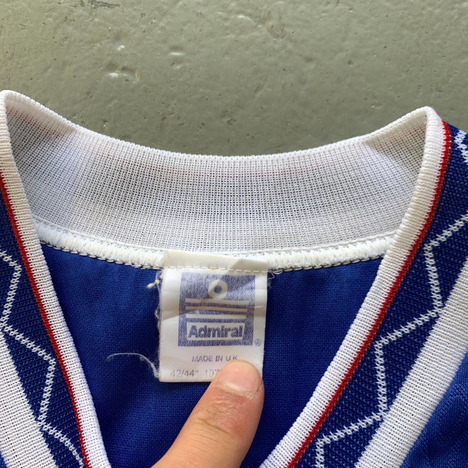 Image of 90/91 Rangers home shirt size xl admiral 