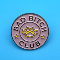Image 3 of Bad Bitch Club Enamel Pin | Empowering Statement Jewelry for Bold Individuals