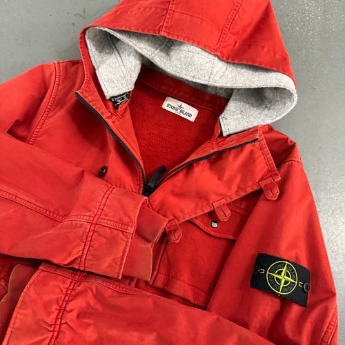 Image of AW 2012 Stone Island Hydrophobic Panel Jersey Parka Jacket, size large