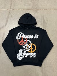 Image 2 of PEACEISFREE Retro Grunge Hoodie V2