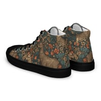 Image 6 of Boho Nature Cottagecore Inspired Deer in The Forest Women’s high top canvas shoes