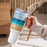Image 2 of Travel mug with a handle_beach_40 oz_1