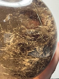 Image 15 of Golden Rutile In Smoky Quartz Sphere #1770