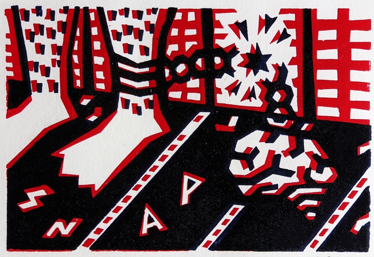 Untitled #5 linocut