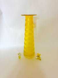 Image 1 of Yellow Glass Vase
