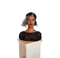 Image 4 of RIVA Gray and Black Curly Bob Wig with Voluminous Curls