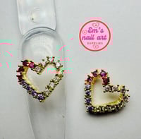Image 1 of Diamond heart charms 
