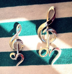 Image of Small Silver Treble Clef