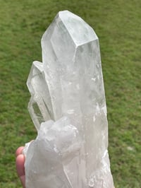 Image 13 of Etched Face Clear Quartz Statement Piece #1068