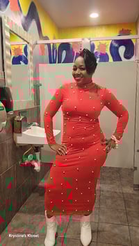 Image 3 of Red n pearls 