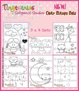 Image of 3 x 4 Softpencil Studios Stamps