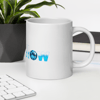 Overflow White glossy mug