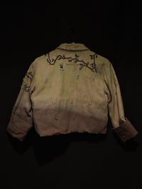 Image 3 of (S) Distressed/Repaired Snap Crop Jacket