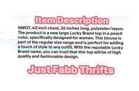 Image 3 of New Large Lucky Brand Top #790*8