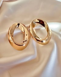 Image 1 of Oval Open Ring Earrings