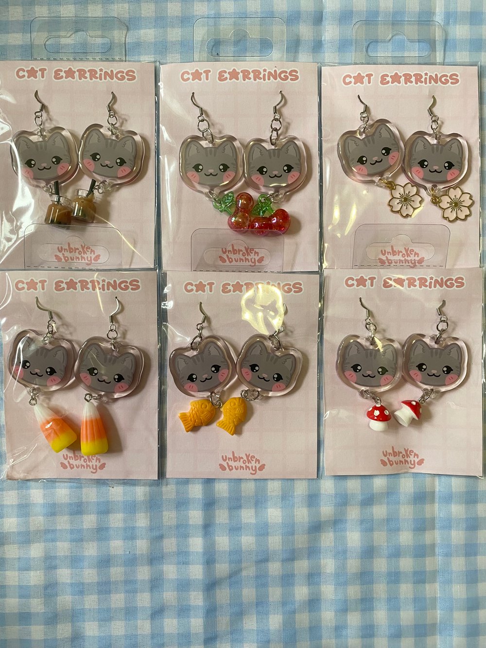 Cat Acrylic Earrings