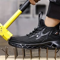 Image 11 of Steel Toe Safety Shoes & Boots | Puncture Proof Work Shoes + 1Pair of 4D Shoe In-Soles
