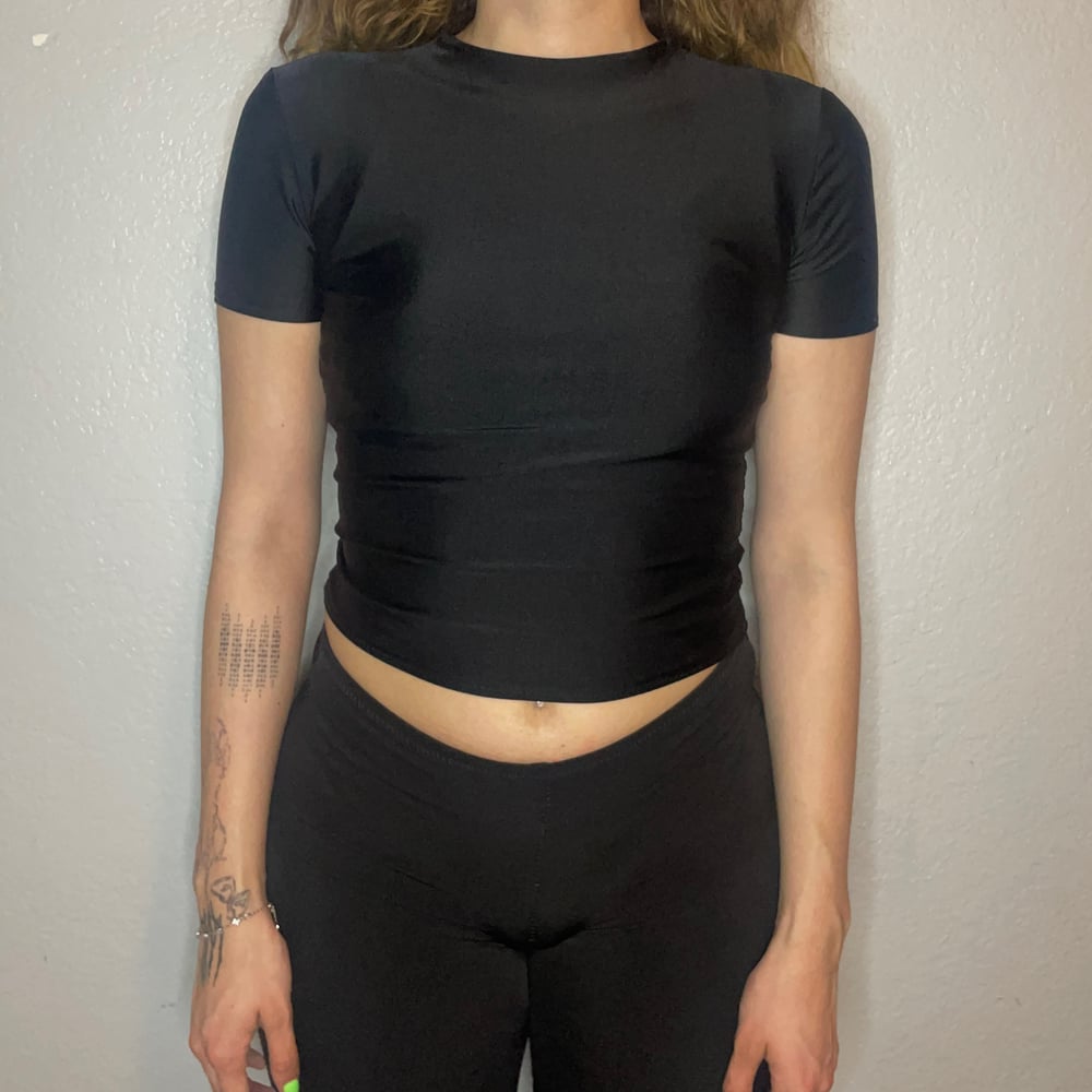 Image of BLK SHORT SLEEVE TOP