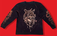 Image 1 of “HEARTLESS” BLEACH PAINTED LONG SLEEVE T-SHIRT XL