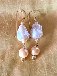 Image 2 of BAROQUE PEARL EARRINGS
