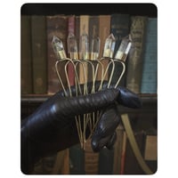 Image 1 of Solid Brass Polished Quartz Hairpins