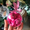 Handmade baubles with scrunchies