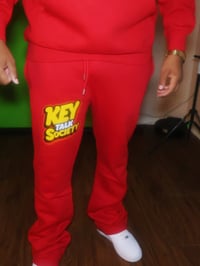 Image 2 of Stacked Sweat Pants only- Red Premium K.T.S Sweat Pants 