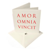 Image of 'AMOR OMNIA VINCIT' [Love Conquers All] latin LOVE card 