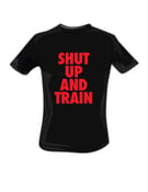 Image of Mens Shut Up and Train Blk/Red Tshirt