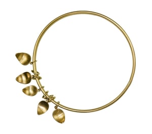 Image of Gold bangle with tear drops