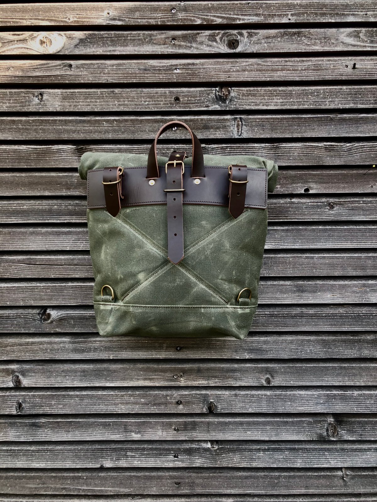 waxed canvas motorcycle bolsa