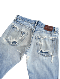 Image 3 of Hysteric Glamour Thrashed/Repaired Studded Pocket Denim - 30