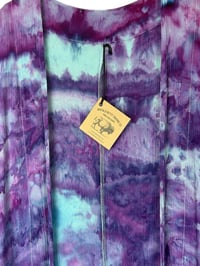 Image 5 of L Long Woven Kimono in Purple Haze Ice Dye
