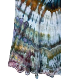 Image 3 of ♻️ UPCYCLED L/XL Flowy Soft Top in Cool Earthy Spiral Ice Dye