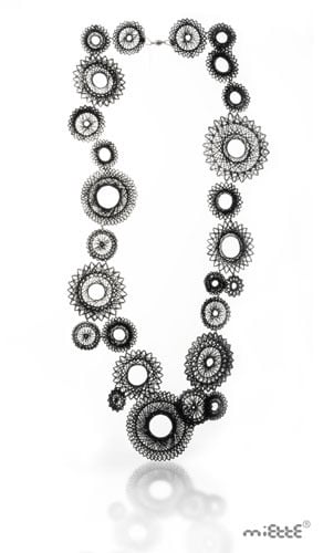 Image of black spiro necklace