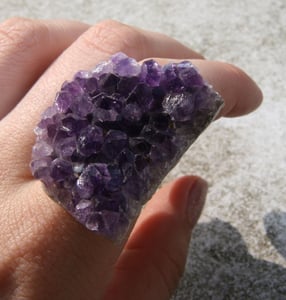 Image of ASTRAEA Amethyst cluster ring
