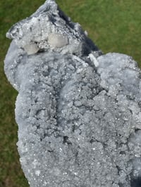 Image 7 of Large UV Calcite On Druzy Quartz Statement Piece #1924