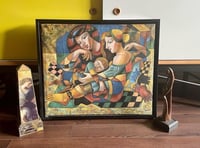 Image 1 of Cubist Oil Composition on Canvas
