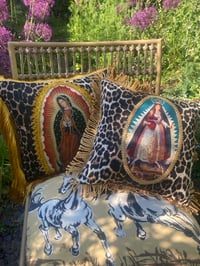 Image 8 of Virgin of charity leopard fabric cushion cover