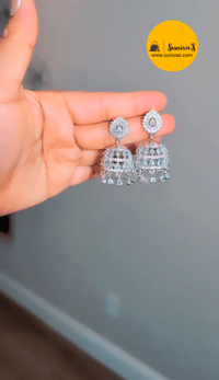 Image 1 of Mili_Cute American Diamond Pinjada Jhumka