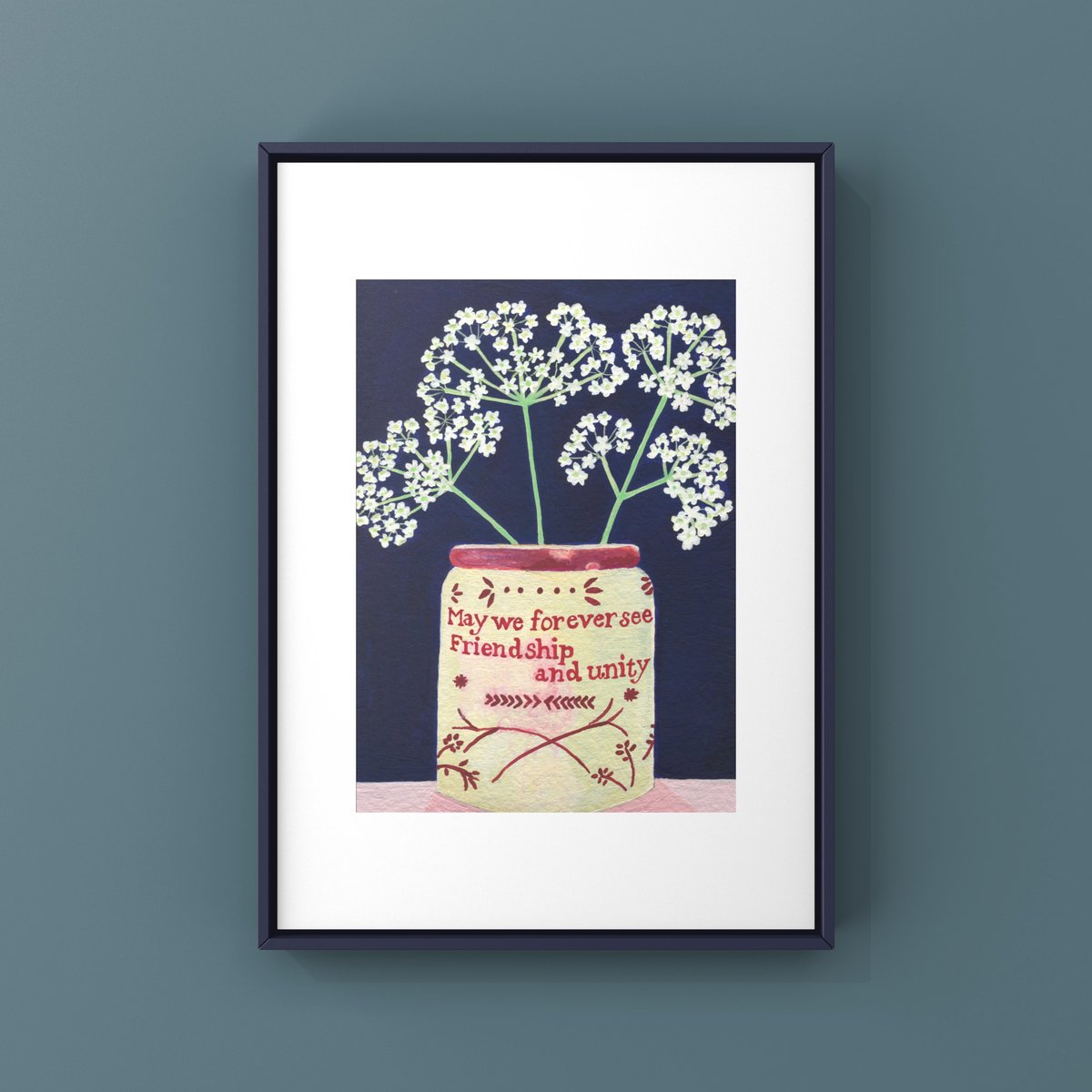 Cow Parsley in Friendship Mug Print & Card