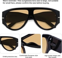 Image 5 of Oversized 70s Retro Aviator Vintage Style Sun Glasses