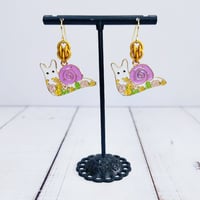 Image 3 of Floral Spring Animals Earrings