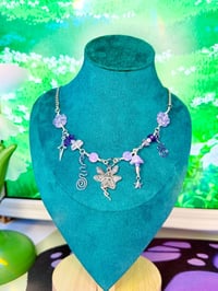 "Amethyst Bloom" Violet Fairy Flower Chain Necklace