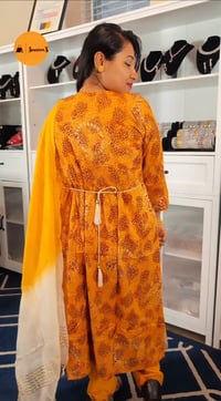 Image 2 of Soft Rayon Kurtha Set (Naira Cut) - Design #  2