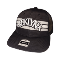 Image 1 of  Brooklyn Nets Hat Cap Mens Adjustable Snapback Trucker Black NBA Fan Favorite