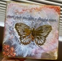 Image 1 of butterfly wall art with affirmation 